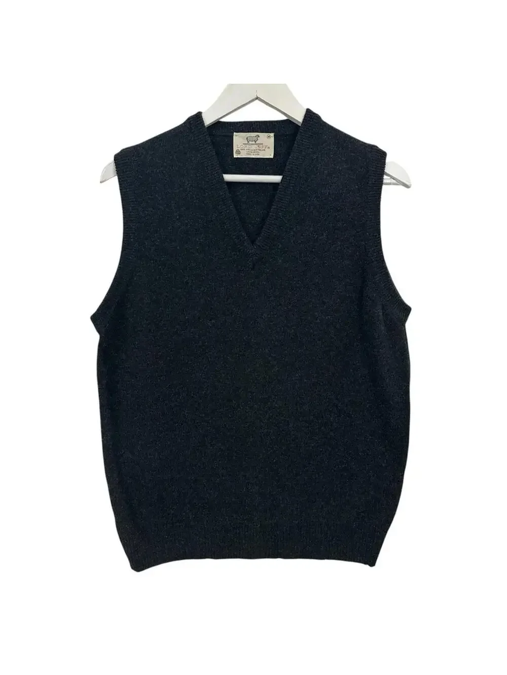 Lord Jeff Men’s 100% Virgin Australian Wool Grey Vest Size M